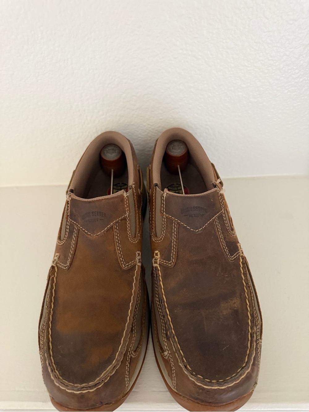 New Red Wing Irish Setter Hunt Brown Leather Boat Shoes Slip On